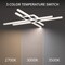 Dweled Parallax 32in LED Flush Mount 3-CCT 2700K-3000K-3500K Set to 3000K in Chrome FM-731 - alternate 7